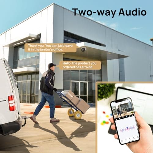 4K Dual-Lens PoE Security Camera with 180° Panoramic View, 8MP IP Outdoor Camera 98ft Full Color/IR Night Vision,Person/Vehicle Detection,Two-Way Talk,SD Slot(512GB)Compatible with Hik Vision NVR NDAA — view 5