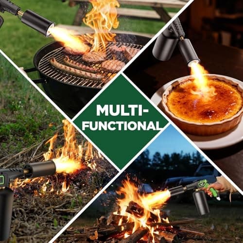 Koackl Powerful Propane Torch Gun, Blow Torch, Flame Thrower Gun Campfire Starter, Adjustable Propane Torch Head with Igniter for BBQ and Baking(Tank NOT Included) — view 4