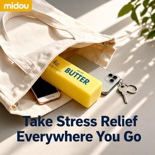 Midou Slow Rising Dumpling Squishy Butter Squeeze Toy Sensory Stress Relief Squishies Soft & Stretchy Fidget Toys for Anxiety Relief Party Favors 1Pcs with Smile Face — view 4