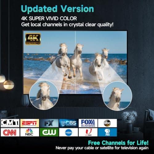 2026 Upgraded TV Antenna Indoor Up to 5000+ Miles Range, Digital Antenna for Smart Tv Indoor/Outdoor Local Channels,Strongest HDTV Antenna for 8K 4k 1080p - Amplifier Signal Booster & 38ft Coax Cable — view 2