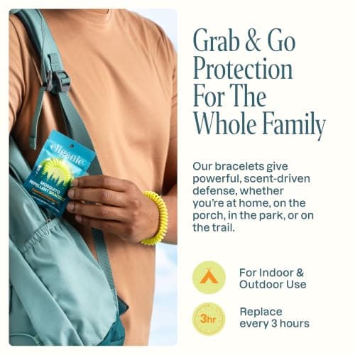Cliganic 10 Pack Mosquito Repellent Bracelets for Adults & Kids - Natural DEET-Free Bands, Individually Wrapped — view 8