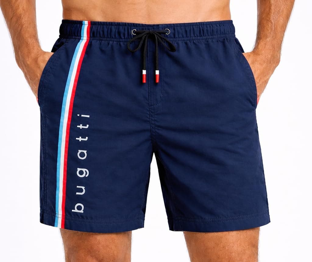 Bugatti - Bañador para hombre, color negro, azul marino o azul claro — view 35