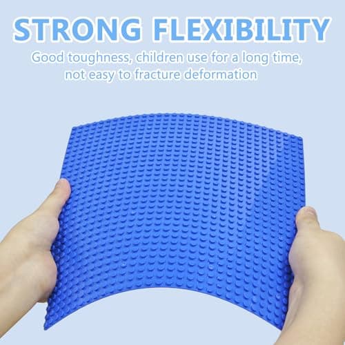 LABITITOUR 4 Pack of 10 x10 Classic Building Baseplates,Building Toy Base Boards to Build On, Brick Toy Builders Mat Compatiable with All Major Brands (Multicolored) and Activity Table-Base Plate — view 2