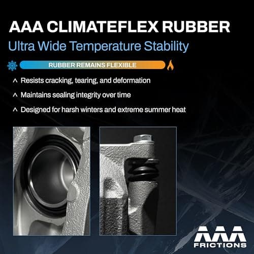 AAA Frictions ClimateFlex Front Brake Calipers Pair Set for Jeep Wrangler 2007-2018 | All Season Caliper Brake Reliability with ClimateFlex Seals — view 3