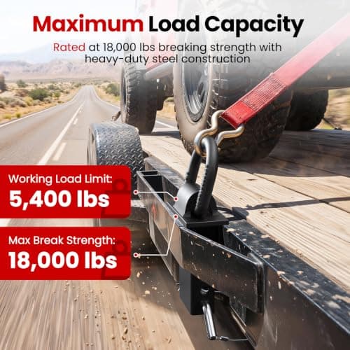 Stake Pocket D Ring, 18000lbs D Rings Heavy Duty Stake Pocket Tie Down for Trailers and Flatbeds Trucks, Removable Trailer Tractor Tie Down Accessories Anchor for Flatbed Cargo Trucks, 4 Pack — view 2