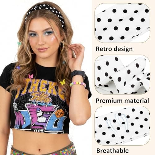TERSE Polka Dot Headbands for Women Trendy Head Bands for Women's Hair, Women's Fashion Headband Vintage Hair Accessories — view 2