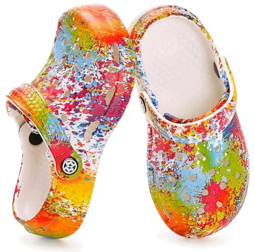 KVbabby Boys Girls Garden Clogs Slip on Sandals Water Shoes Children Shower Beach Pool Slippers(Multi-Coloured,12-12.5 Little Kid) — view 5