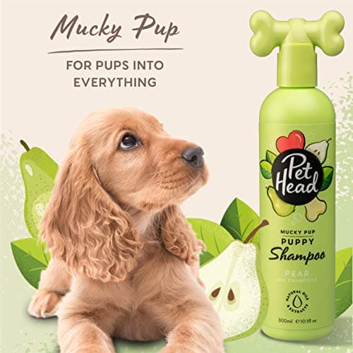 Pet Head Mucky Pup Puppy Shampoo | Pear Scent | Shampoo for Puppies from 8 Weeks | Professional Grooming | Vegan Dog Shampoo | Gentle Formula for Puppies | Made in USA | 16 fl. oz. — view 2