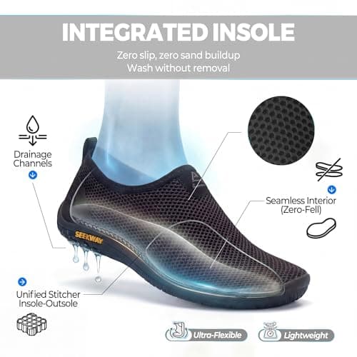 SEEKWAY Barefoot Water Shoes Women Men Quick-Dry Aqua Scoks Beach Swim Pool Lake Non-Slip | Surfing Kayaking Cruise Camping Accessories River Hiking — view 2
