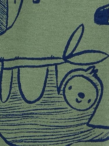 Simple Joys by Carter's Boys' 4-Pack Pant, Olive/Navy, Safari/Stripe, 18 Months