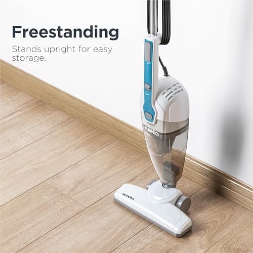 Eureka Home Lightweight Corded Stick Vacuum Cleaner, Powerful Suction Convenient Small Vacuum for Hard Floor, 3-in-1 Hand Vacuum, Aqua Blue, NES100 — view 4