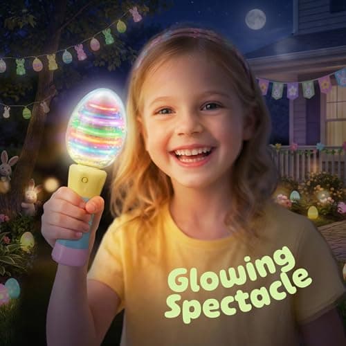 Magic Ball Wand for Kids 7.5" - Custom Egg-Shaped Top Light Up Magic Ball Toy Wand with Batteries Included - Flashing LED Spring Summer Toy Wands for Boys & Girls, Fun Gift or Birthday Party Favor — view 3