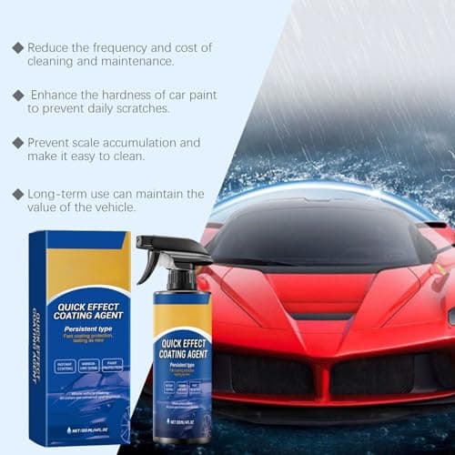 2PCS Quick Effect Coating Agent, New Quick Effect Coating Agent, 3 in 1 High Protection Quickly Car Coatings Spray, Car Scratch Wax Sprays Waterless Wash — view 5