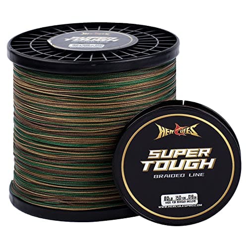 HERCULES Super Tough Braided Fishing Line 25 pounds Test Camouflage 25LB (1000 Yards) - 4 Strands