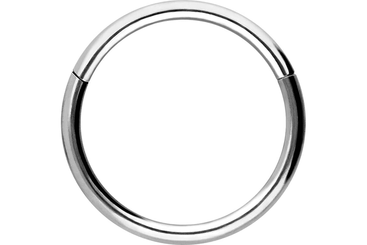 PIERCINGLINE Anillo segmento Clicker de acero quirúrgico – Piercing en oro, plata, rosa, negro o azul – para nariz, tabique, oreja, hélice o tragus — view 101