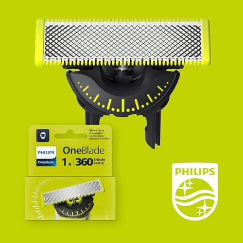 Philips OneBlade 360 Replacement Blade, for OneBlade Electric Shaver and Trimmer, Durable Stainless Steel, Trim, Edge and Shave, Model QP410/50