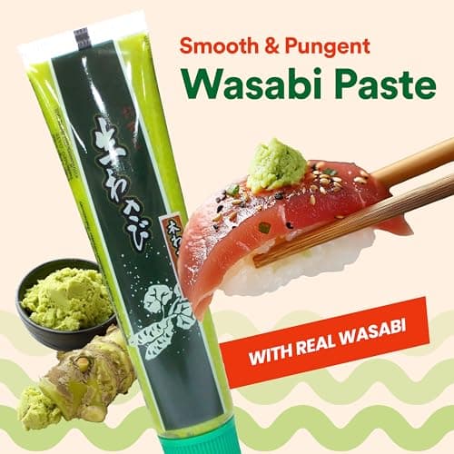 Wasabi-O Premium Wasabi Paste - Real Genuine Wasabi Paste for Sushi, Sashimi, Poke, & More - Vegan, Vegetarian, Halal - 1.52oz (43g) Tube — view 2