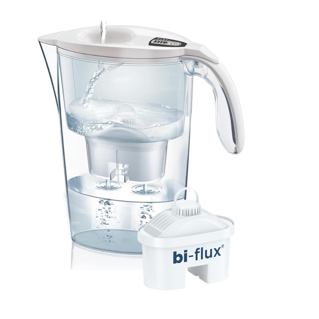 Jarra filtrante de agua LAICA Stream line (Edición en color) y 1 cartucho de filtro de agua Bi-Flux para 30 días - Tapa de llenado rápido, 2,3 L de capacidad total, 1,2 L de agua filtrada LAVANDA — view 8
