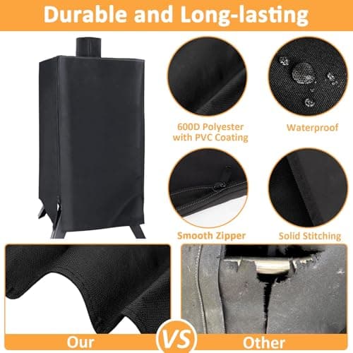 Vertical Smoker Cover for Pit Boss 4/5 Series Pellet Grill, 73550 Pellet Cover for Pit Boss PBV4PS1, PBV4PS2, PBV5P1, PBV5PW1 Pro Series 4 Vertical Smoker Cover, 600D Waterproof Vertical Covers — view 2