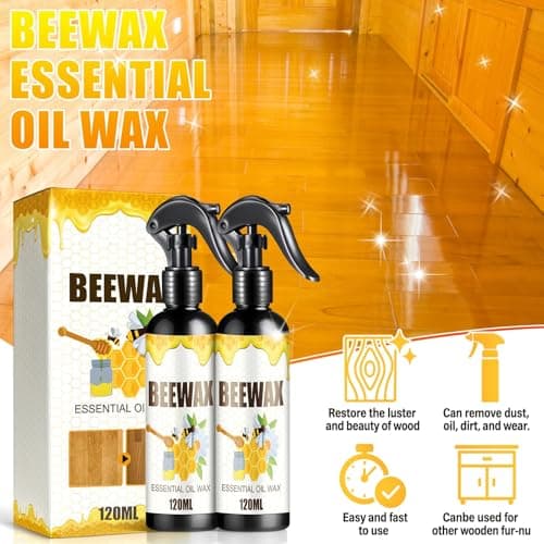 Beeswax Wood Polish, 2026 Upgraded Wood Polishing Beeswax Spray, for Floors And Furniture, Natural Micro-Molecular Spray (1Pcs) — view 3