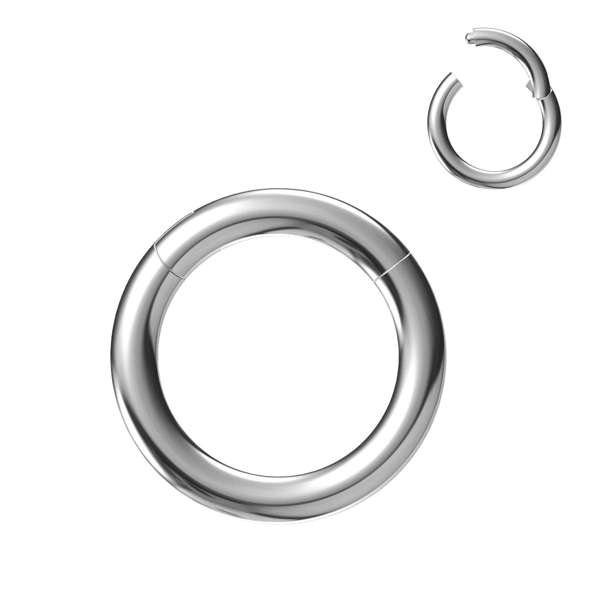 NewkeepsR 6G/8G/10G/12G/14G/16G/18G/20G Steel Nose Ring Hoop Piercing,Septum Lip Helix Cartilage Rook Body Jewellery,Diameter From 5mm to 14mm, Gold-Rose Gold-Silver tone-Black — view 21