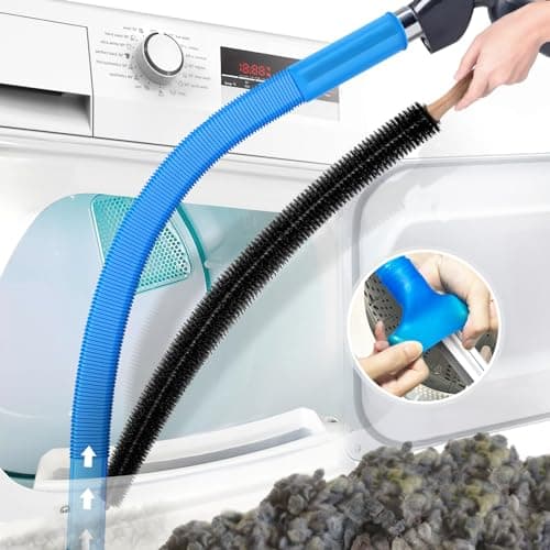 PetOde 2Pcs Dryer Vent Cleaner Kit Universal Vacuum Hose Attachment & Brush