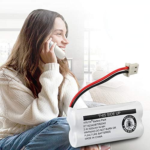 Kruta BT162342 BT262342 Cordless Phone Batteries Compatible with BT183342 BT283342 BT166342 BT266342 VTech CS6114 CS6419 CS6719 at&T EL52300 CL80111 Handset Telephone (Pack of 4) — view 6