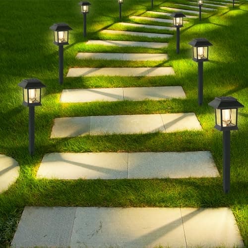Greluna Solar Lights Outdoor,12 Pack 3000K Waterproof Auto On/Off Solar Pathway Lights for Your Garden, Landscape, Path, Yard, Patio, Driveway,Walkway Decor — view 5
