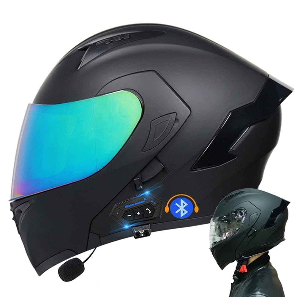 Modular Bluetooth Integrated Motorcycle Helmet, with Double Visor, Motorcycle Helmets, ECE Homologated, for Women and Men, Breathable and Comfortable — view 18