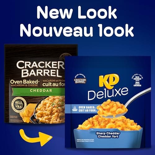 KD Deluxe Sharp Cheddar Oven Baked Macaroni and Cheese, 349 g Pouch — view 3