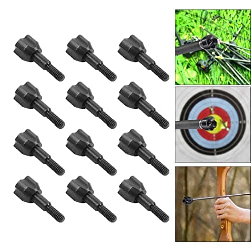 Metal Arrow Tips Archery Arrowheads Broadheads Stump Arrow Head with Storage Case 12PCS — view 3