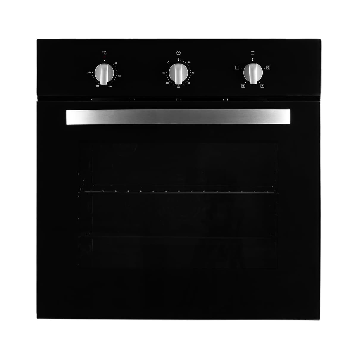SIA FSO59BL Built-in Single Electric Fan Oven and Grill, Multi-function With Timer, A Energy Rating, Black, 2 Years Parts & Labour Guarantee