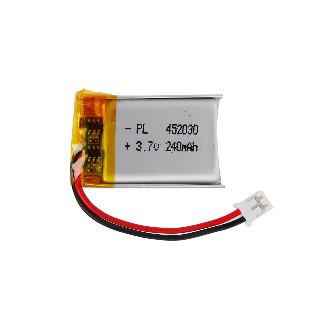 3.7V Lipo battery, 3.7V 240mAh 452030 Lithium Polymer Ion with 2P-PH connection with 2.0 mm pitch