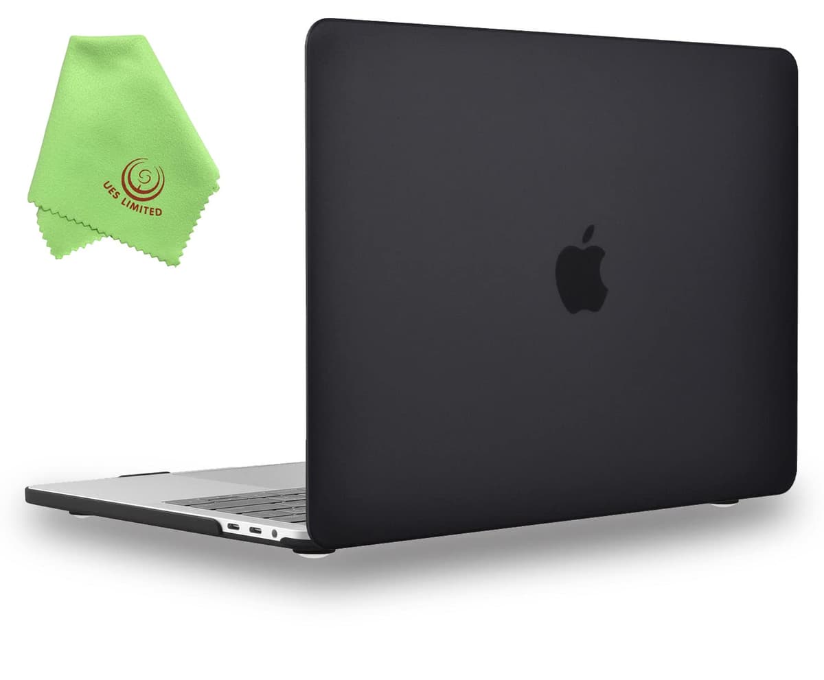 UESWILL Compatible with MacBook Pro 16 inch Case 2019 2020, Smooth Matte Hard Shell Case Cover for MacBook Pro 16 inch with Touch Bar & USB-C, Model A2141 + Microfibre Cleaning Cloth, Black