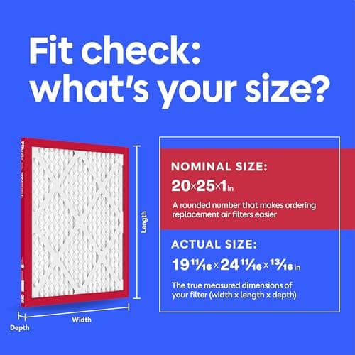 Filtrete 20x25x1 Air Filter, MERV 11, MPR 1000, Allergens & Pet Dander, 3-Month AC and Furnace Filters, Cleaner Air, Reliable Airflow, 2 HVAC Filters (Actual Size 19.68 x 24.68 x 0.81 in) — view 2