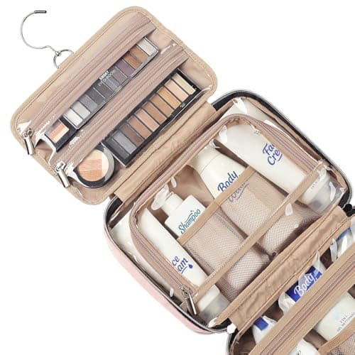 NISHEL Travel Toiletry Bag for women, Portable Hanging makeup Organizer — view 3