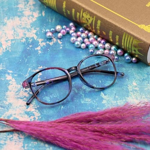 LifeArt Blue Light Blocking Glasses, Anti Eyestrain, Computer Reading Glasses, Gaming Glasses, TV Glasses for Women Men, Anti Glare (Floral, +1.25 Magnification) — view 5