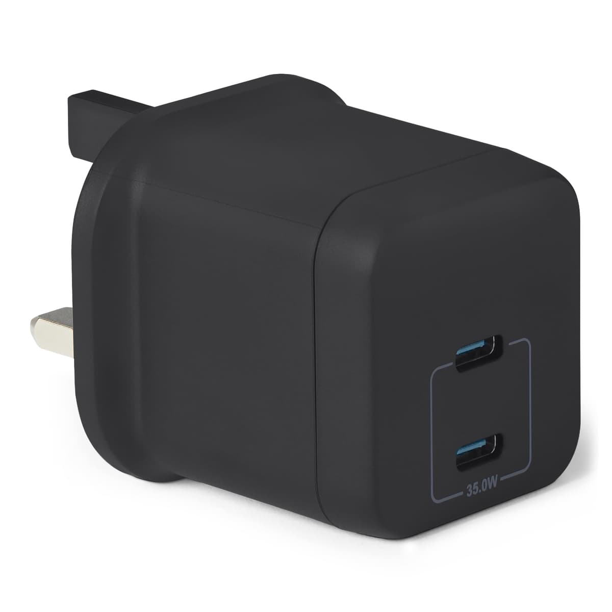 Amazon Basics Fast Charging USB C Nano GaN Wall Charger, 65W 2-Port for Laptops, Tablets, Phones, Black — view 9