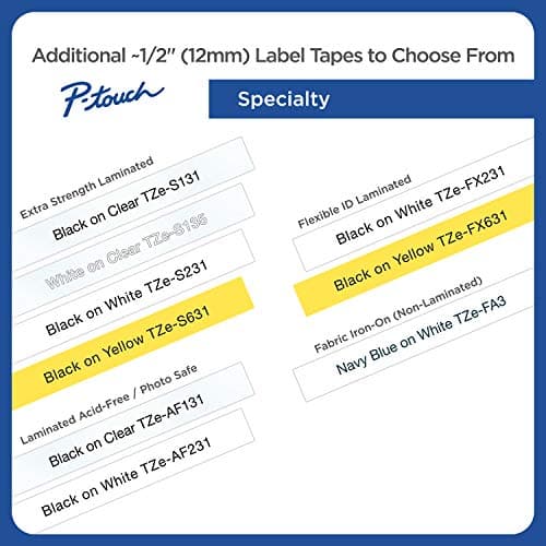Brother Genuine TZeFA3 Navy on White Fabric Iron-on 12 mm Tape for P-Touch Label Makers — view 4