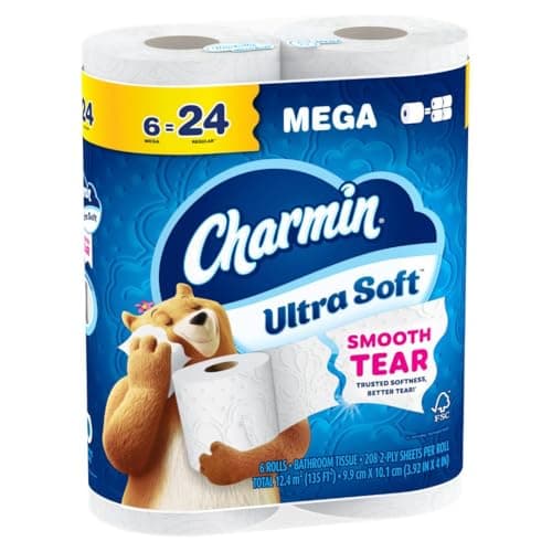 Charmin Ultra Soft Toilet Paper, 6 Mega Rolls = 24 Regular Rolls — view 13