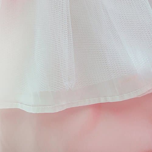 KP25 Flower Girls Dress Blush Belted Wedding Party Bridesmaid Size 8 Pink — view 5