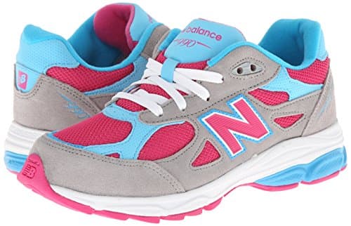 New Balance Kid's 990 V3 Lace-Up Sneaker, Silver/Blue, 6 M US Big Kid (8-12 Years) — view 6