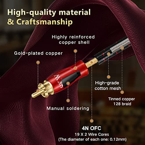 SKW 3.5MM to 2RCA Audio Stereo Cable Entry Level HC Series Cable 4.9ft/1.5M — view 2