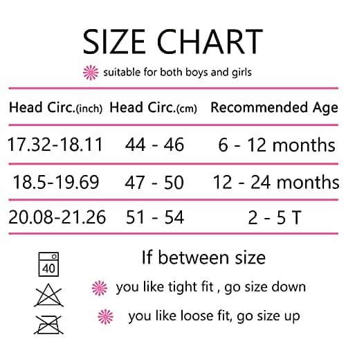 LO SHOKIM Baby Sun Hat 2 Pack Toddler UPF 50+ Summer Sun Protection Wide Brim Bucket Hat Baby Girl Beach Hat Boy Kids Adjustable Cap Summer (Pink Seahorse + Red Rose, M) — view 6