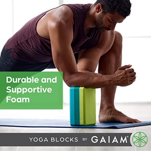 Gaiam Yoga Block, EVA Foam for Balance & Stretch (2 Blocks, Lagoon) — view 3