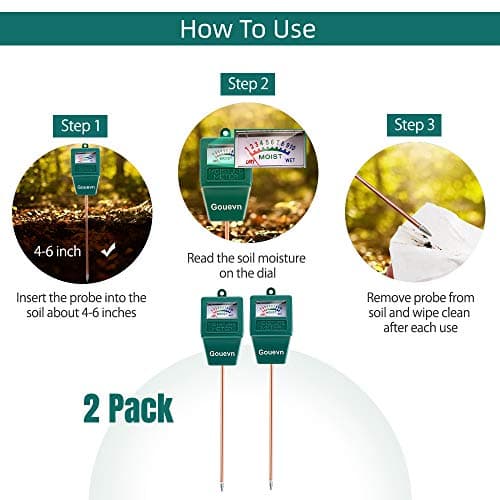 Gouevn 2pack Soil Moisture Meter, Hygrometer Soil Plant Water Meter, Plant Moisture Meter Indoor & Outdoor for Potted Plants, Lawns, Succulent (No Batteries Required) — view 2