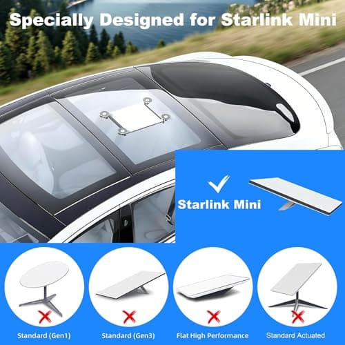 Kinktons Starlink Mini Mount Accessories, Industrial-Grade Secure Suction Cup Mount for Car Truck Windshield Sunroof Window Roof Dashboard, Stable Satellite Signal for RVs Boats Road Trips Outdoor Use — view 3