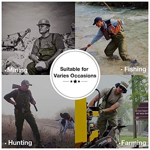 TideWe Bootfoot Chest Waders, PVC Fishing Waders 2-Ply Nylon Waterproof Hunting Waders with Boot Hanger for Men and Women Brown Size 10 — view 3