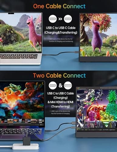 VILVA Portable-Monitor-for-Lapto - 15.6'' 1080P FHD IPS Display USB-C HDMI Portable Monitor for Laptop with Cover and Speakers External Monitor for Laptop/PC/Mac/Phone/Xbox Switch/PS4/ — view 2