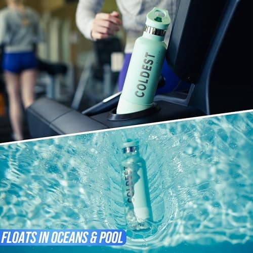 Coldest Insulated Water Bottle with Straw Lid - Stainless Steel Metal Insulated Bottle for Men & Women (Violet Nova, 40 oz) — view 4